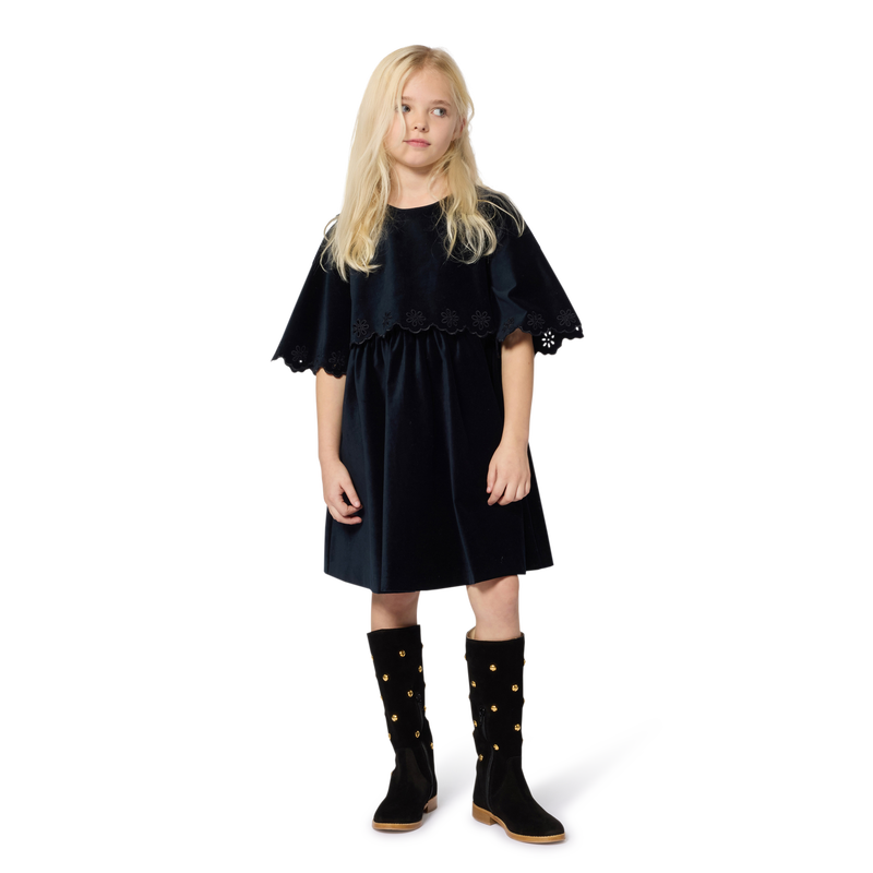 Dress with openwork flower embroidery CHLOE 
                    GIRL