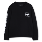 Printed Sweatshirt, BLACK, hi-res