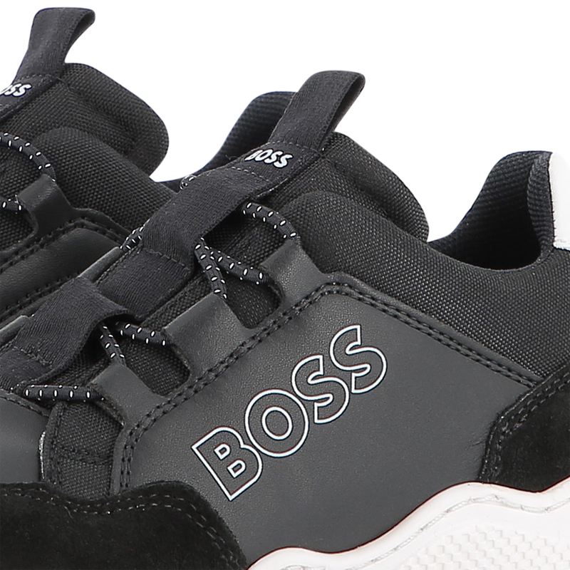 Faux and canvas sneakers BOSS 
                        BOY