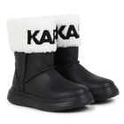Cuffed Leather Ankle Boots KARL LAGERFELD KIDS 
                    GIRL