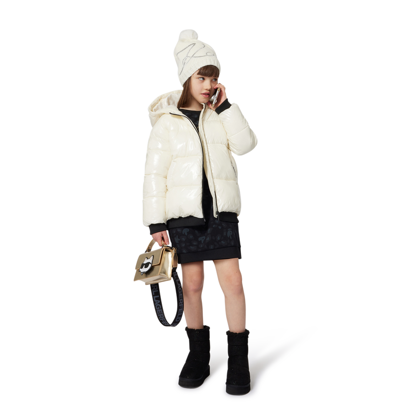 Handbag in fine-grained coated textile KARL LAGERFELD KIDS 
                    GIRL