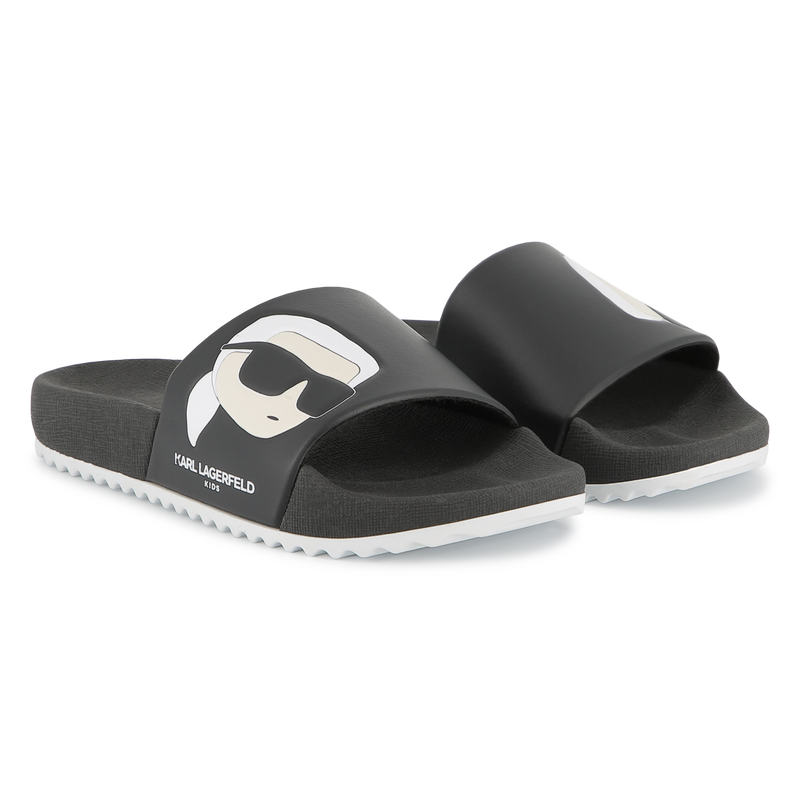 Sliders with design KARL LAGERFELD KIDS 
                        BOY