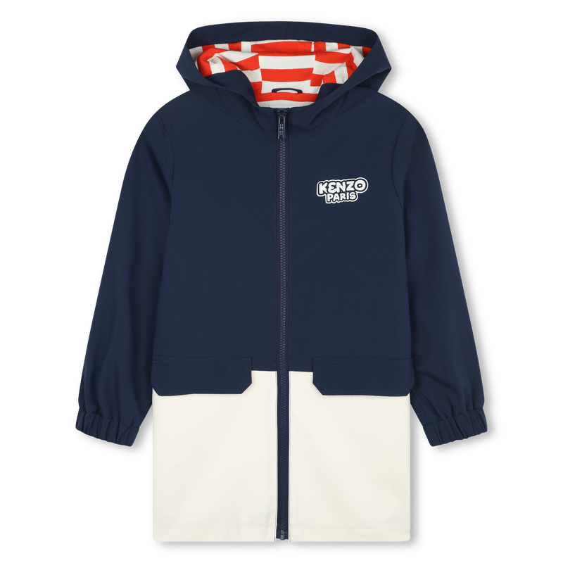 Lined hooded windbreaker
