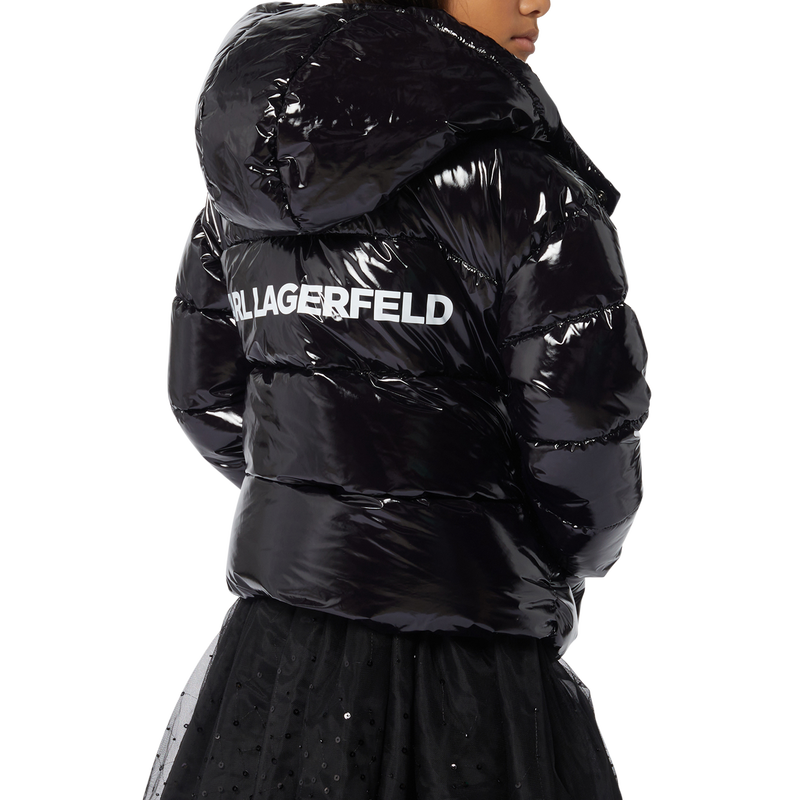Shiny Water-Repellent Jacket KARL LAGERFELD KIDS 
                        GIRL