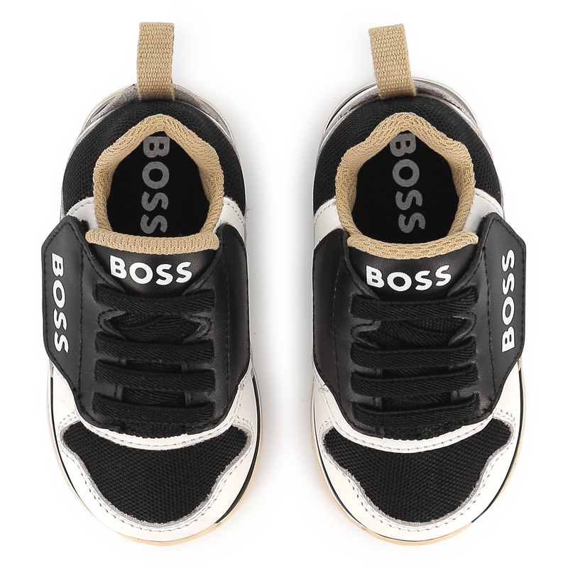 Lace-Up Leather Sneakers BOSS 
                        BOY