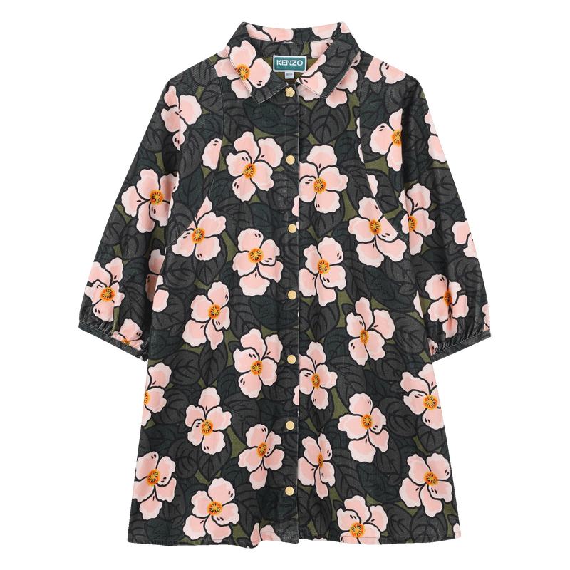 Long puff sleeve dress KENZO KIDS 
                    GIRL