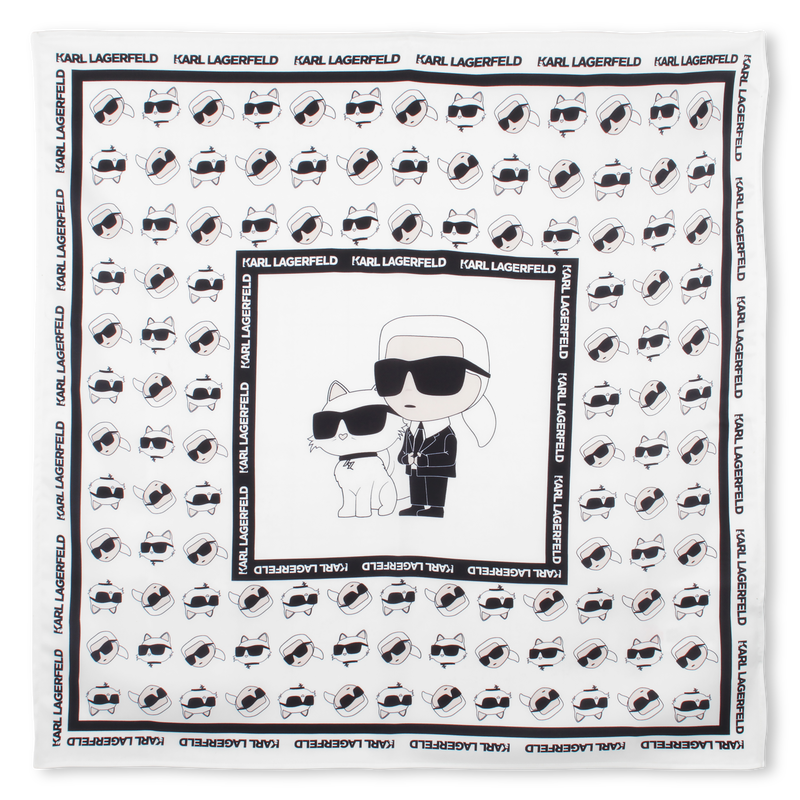 Printed square scarf KARL LAGERFELD KIDS 
                        GIRL
