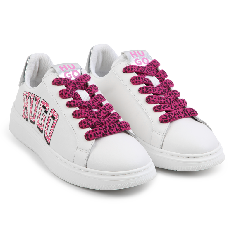 Printed Lace-Up Sneakers HUGO 
                        GIRL