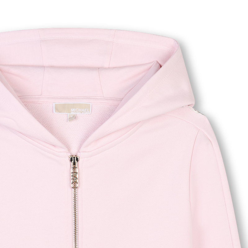 Hooded fleece cardigan MICHAEL KORS 
                        GIRL