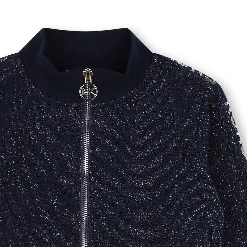Glittery Fleece Cardigan MICHAEL KORS 
                        GIRL