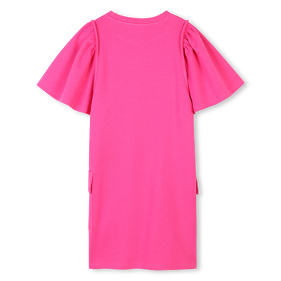 Short-sleeved cotton dress KENZO KIDS GIRL