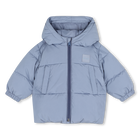 Hooded down jacket, LAVENDER BLUE, hi-res