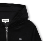 Velvet hooded cardigan SONIA RYKIEL 
                    GIRL