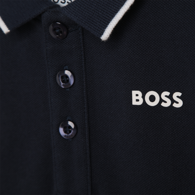 Short-sleeved cotton polo BOSS 
                    BOY