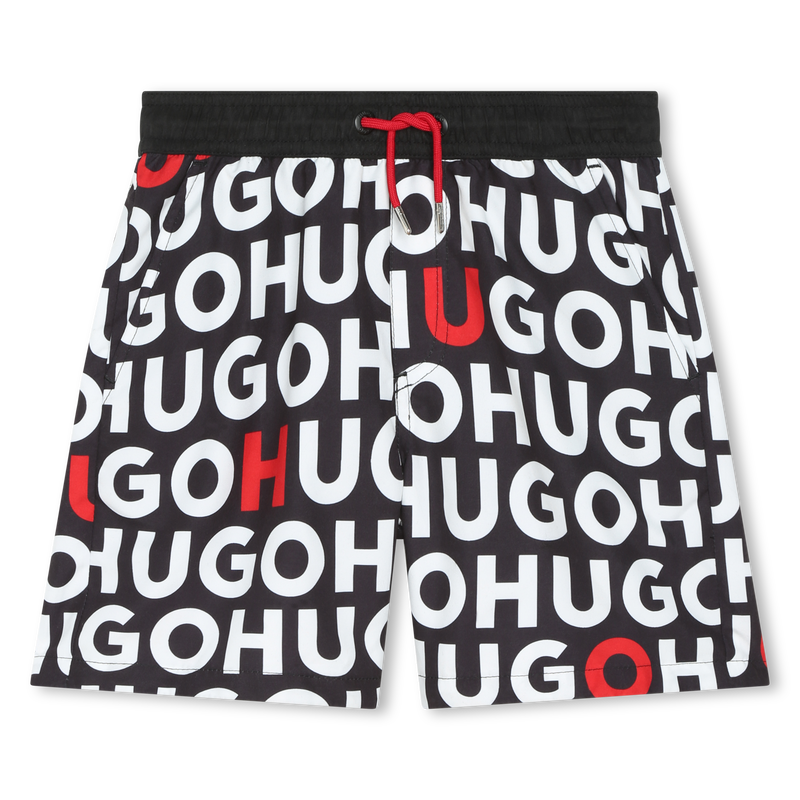 Two-tone printed swim trunks HUGO 
                    BOY