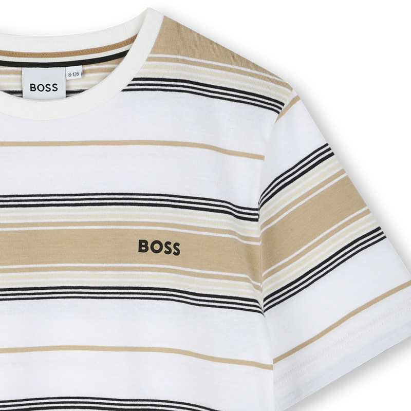 Striped cotton T-shirt BOSS 
                    BOY