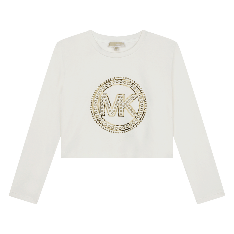 Long-Sleeved Studded T-Shirt MICHAEL KORS 
                    GIRL