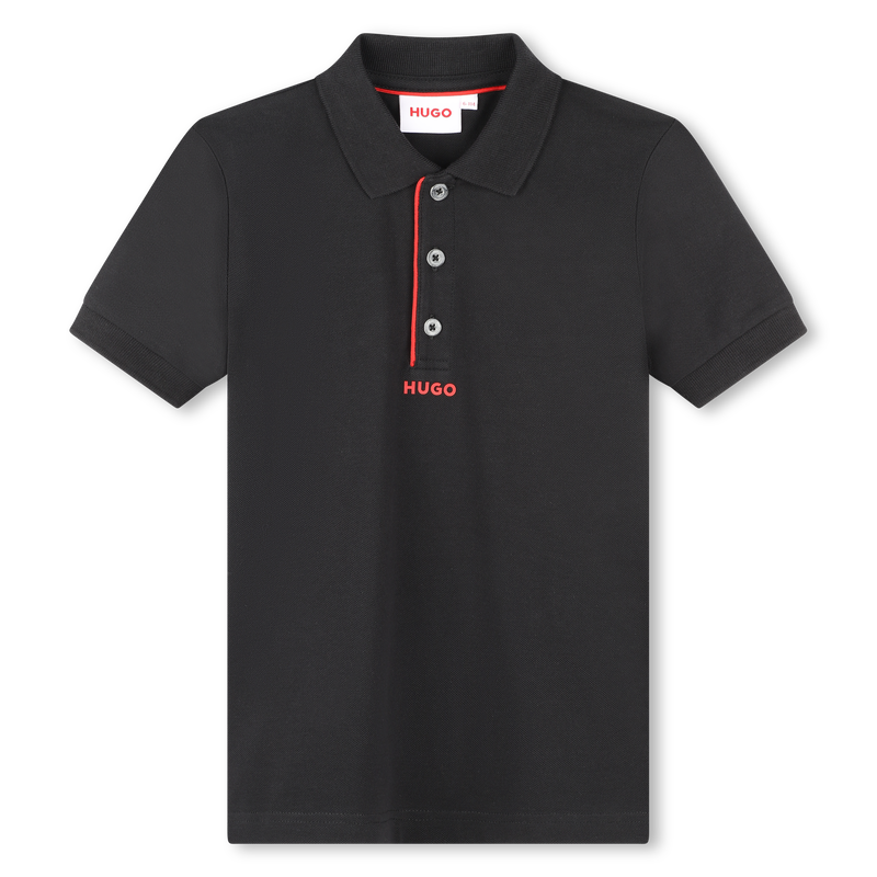 Short-sleeved cotton polo HUGO 
                    BOY