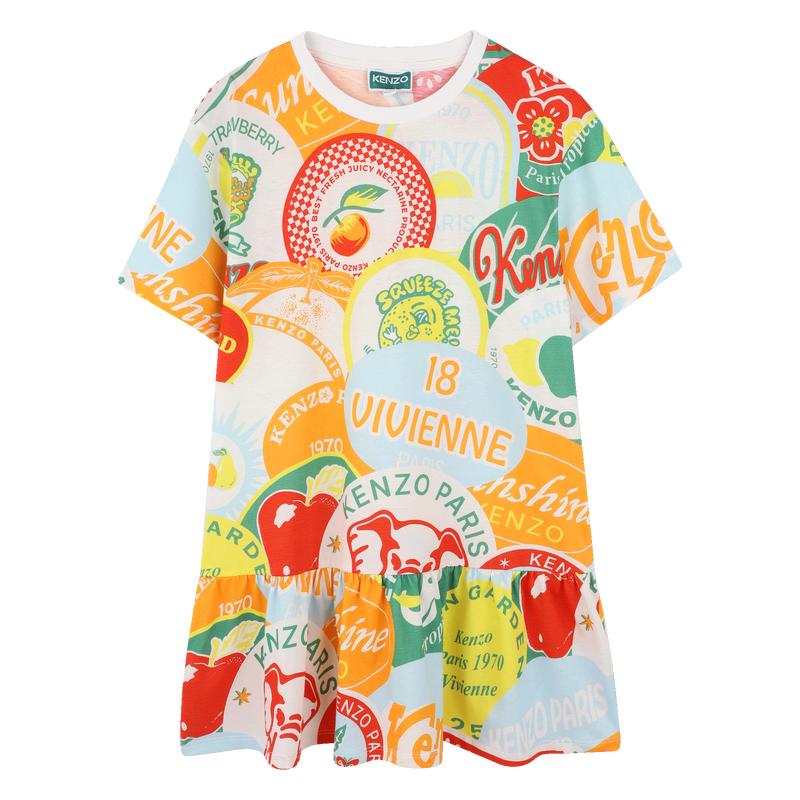 Multicolor print dress KENZO KIDS 
                        GIRL