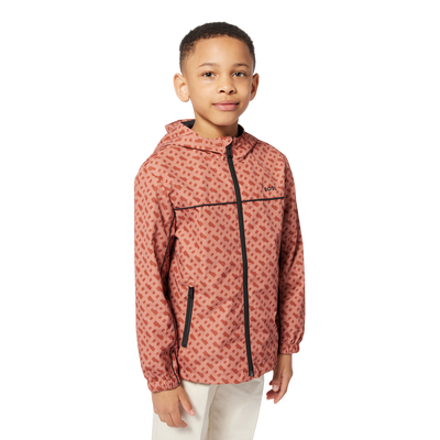 Hooded printed windbreaker BOSS BOY