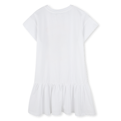 Logo Print Ruffle Dress KENZO KIDS GIRL