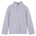 Long sleeve polo, PALE BLUE, hi-res