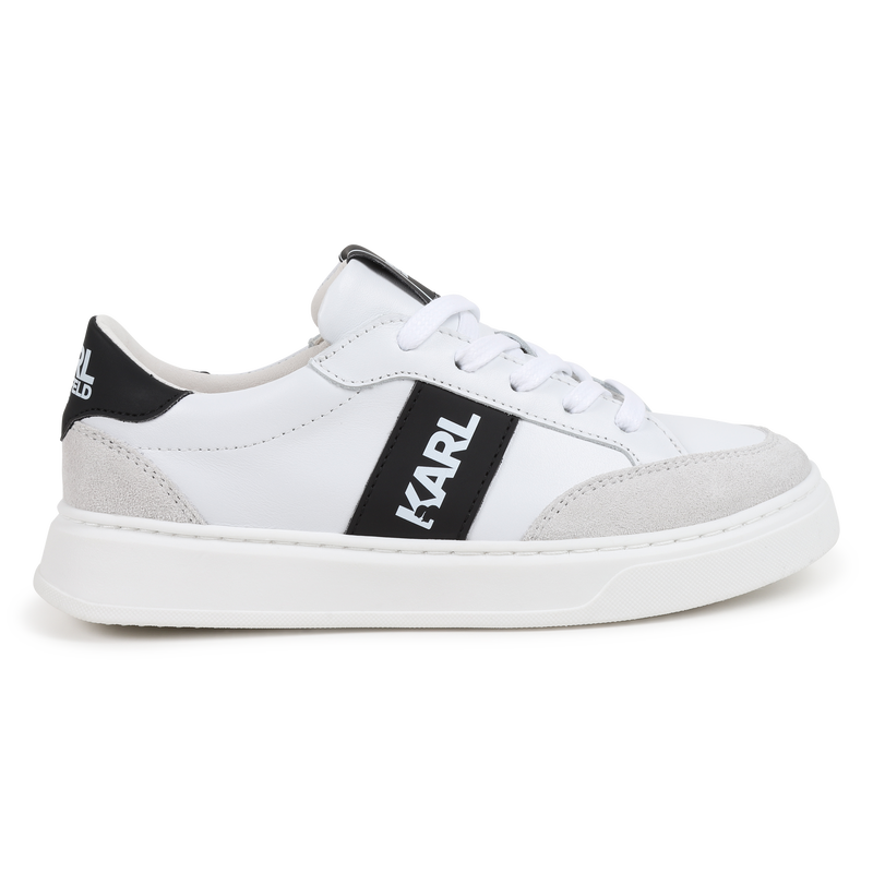 Low-Top Leather Sneakers KARL LAGERFELD KIDS 
                    BOY