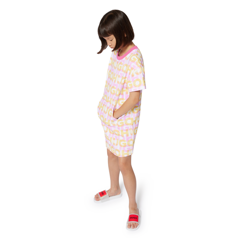 Printed fleece dress HUGO 
                        GIRL