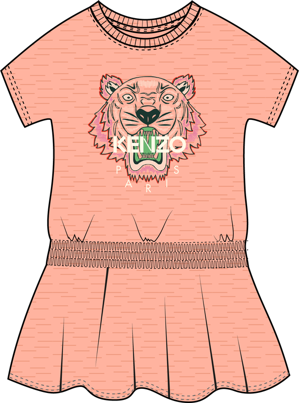 KENZO KIDS Stranded cotton jersey dress