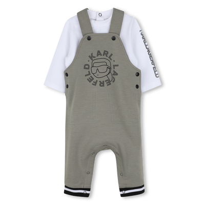 Dungaree and t-shirt set KARL LAGERFELD KIDS BOY