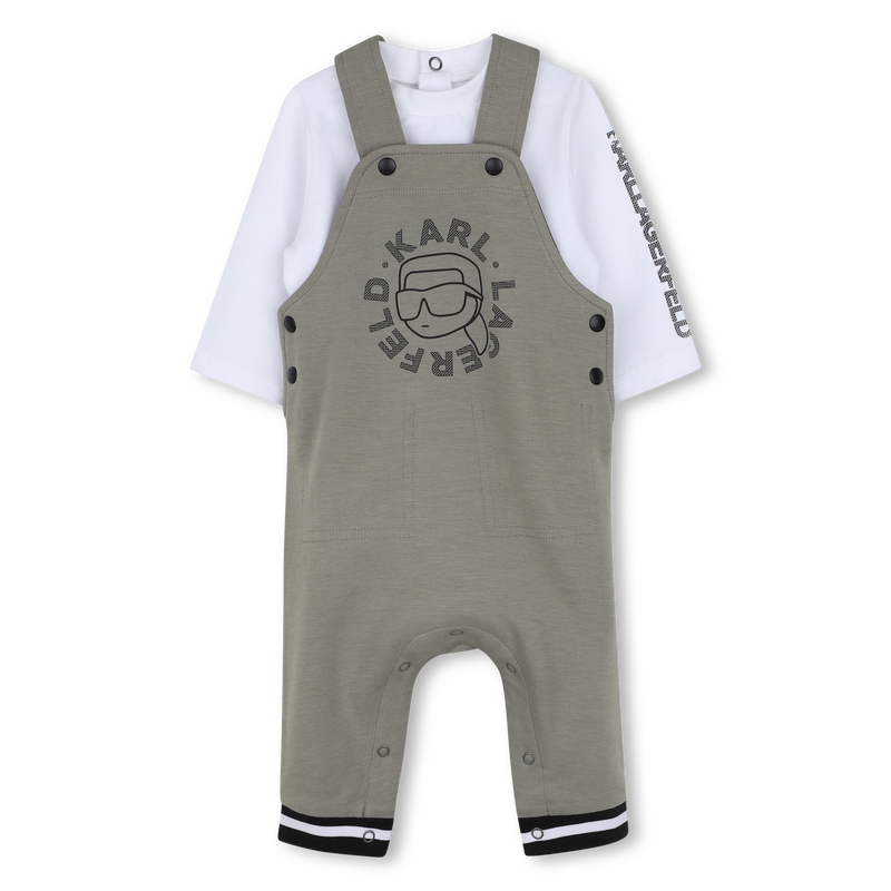 Dungaree and t-shirt set KARL LAGERFELD KIDS 
                        BOY