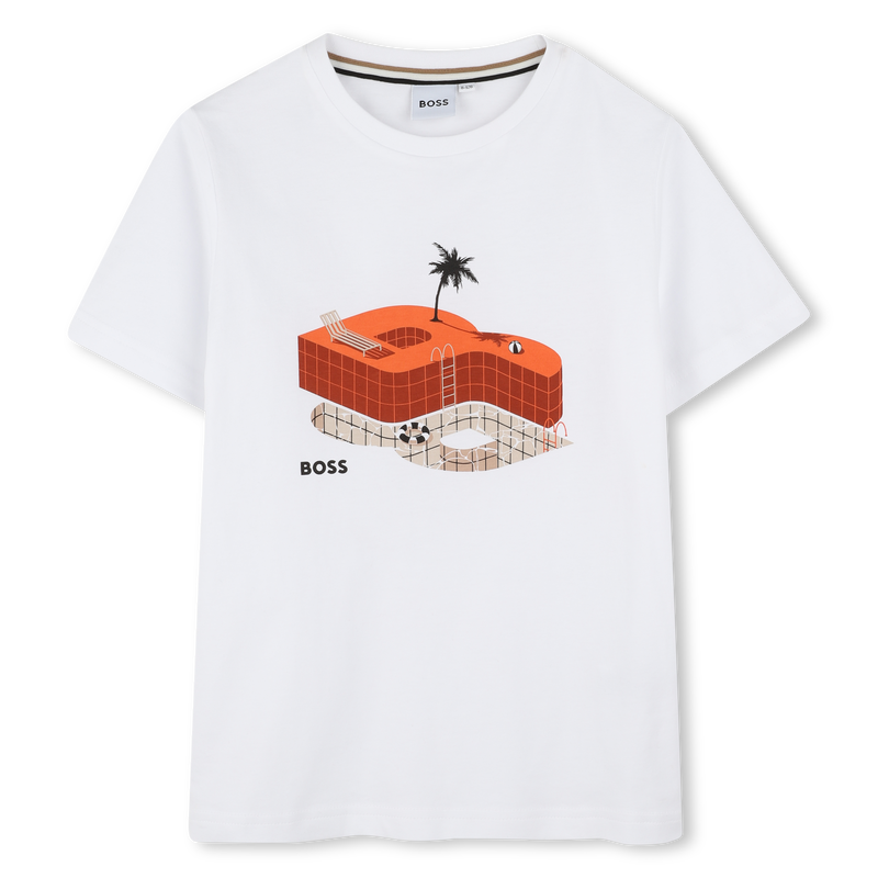 Short-sleeved cotton T-shirt BOSS 
                        BOY