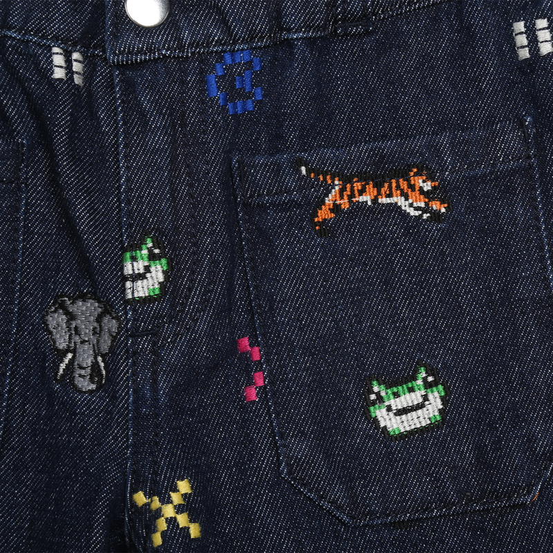 Embroidered jeans KENZO KIDS 
                    GIRL