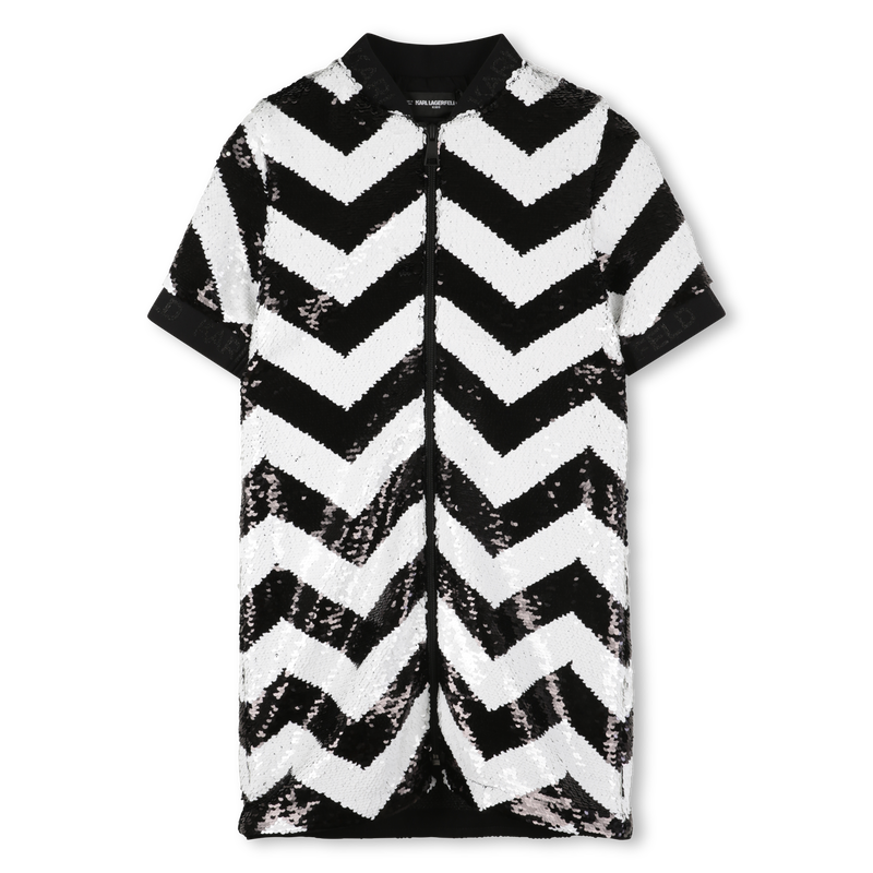 Dress with zip opening KARL LAGERFELD KIDS 
                    GIRL