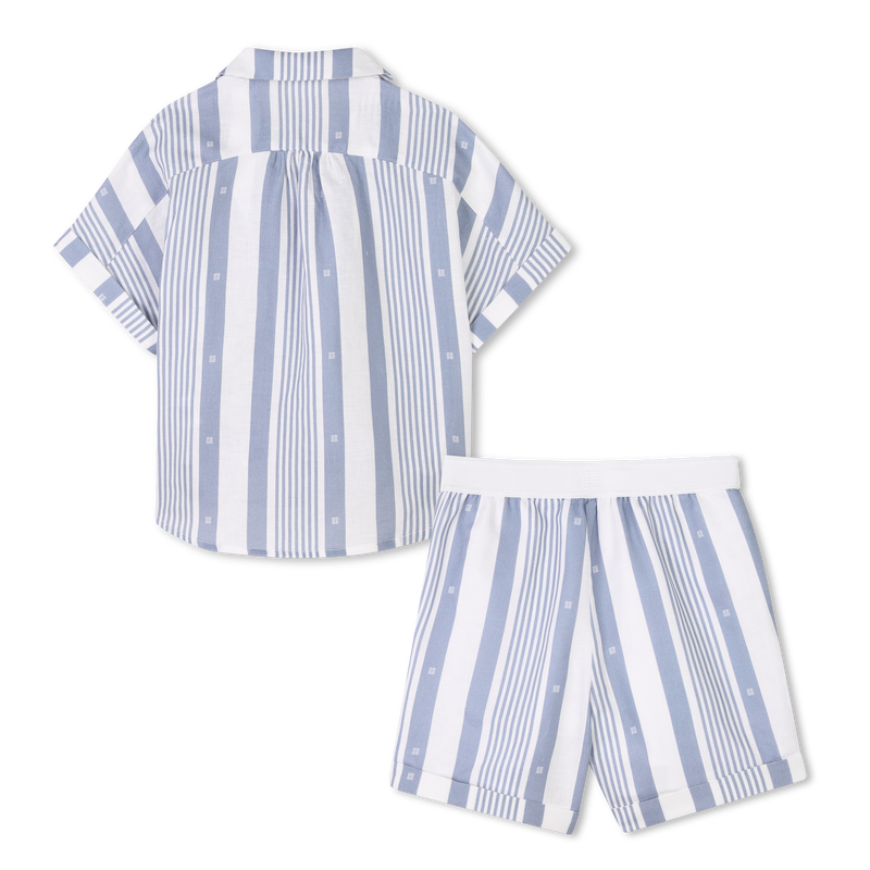 Linen-blend shirt and shorts GIVENCHY 
                    GIRL