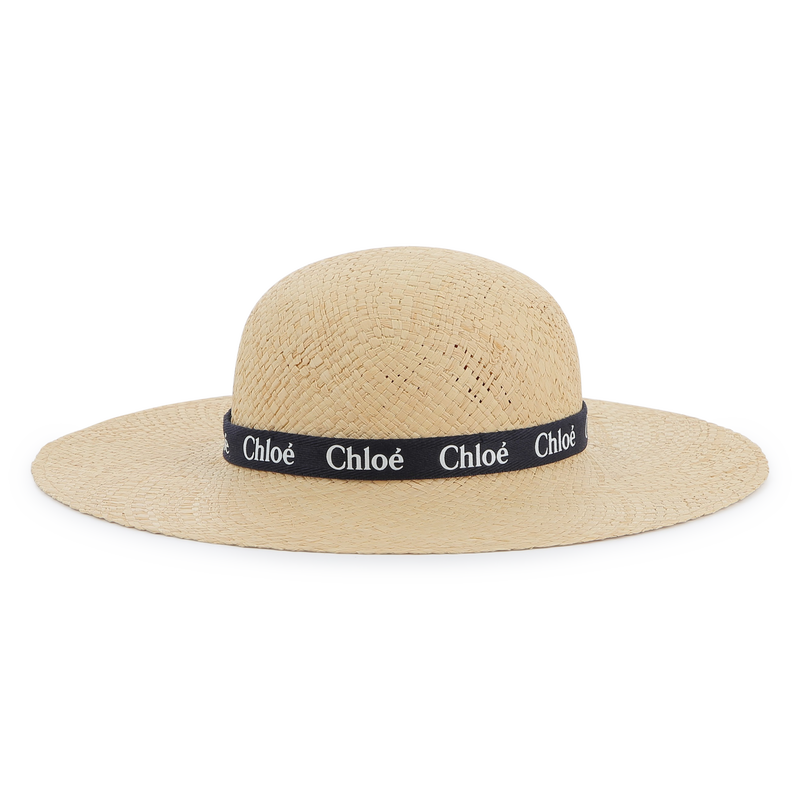 Logo raffia hat CHLOE 
                    GIRL