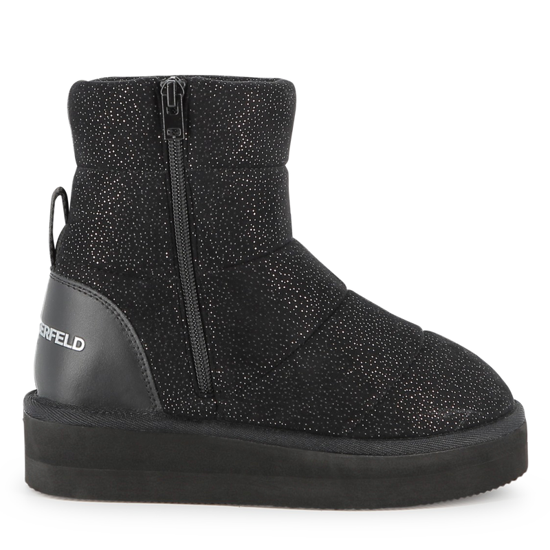 Sequined textile ankle boot KARL LAGERFELD KIDS 
                    GIRL