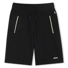 Cotton Bermuda Shorts, BLACK, hi-res