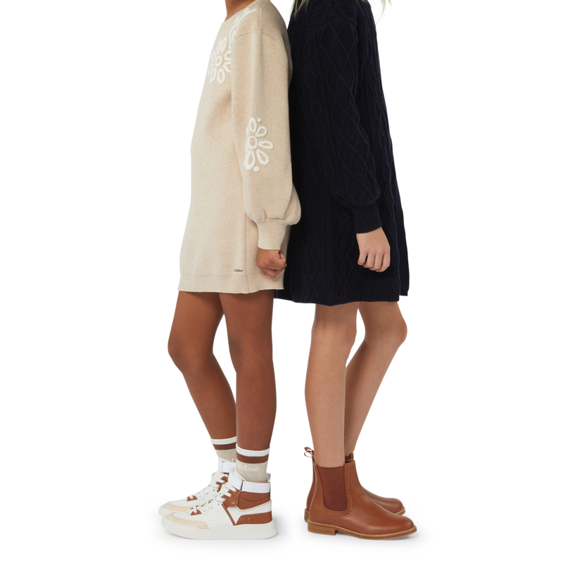 Leather Lace-Up Sneakers CHLOE 
                        GIRL