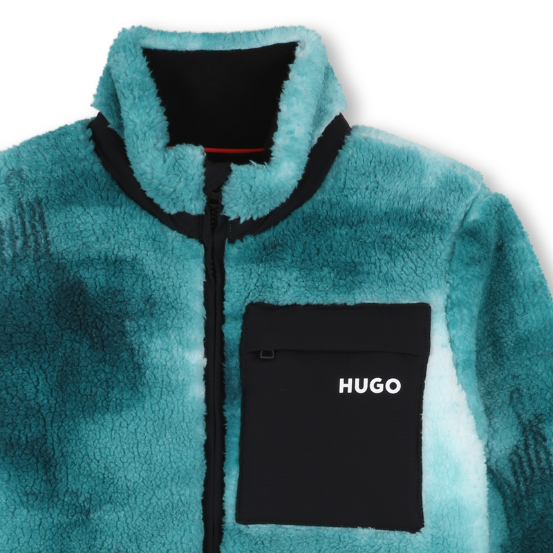 Cardigan in plush fabric HUGO 
                        BOY