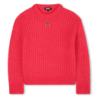 Knitted sweater, FUSCHIA, hi-res