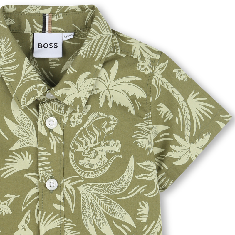 Printed poplin shirt BOSS 
                        BOY