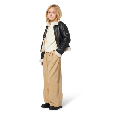 Wide leg twill trousers MICHAEL KORS GIRL