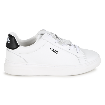 Low-Top Leather Sneakers KARL LAGERFELD KIDS GIRL