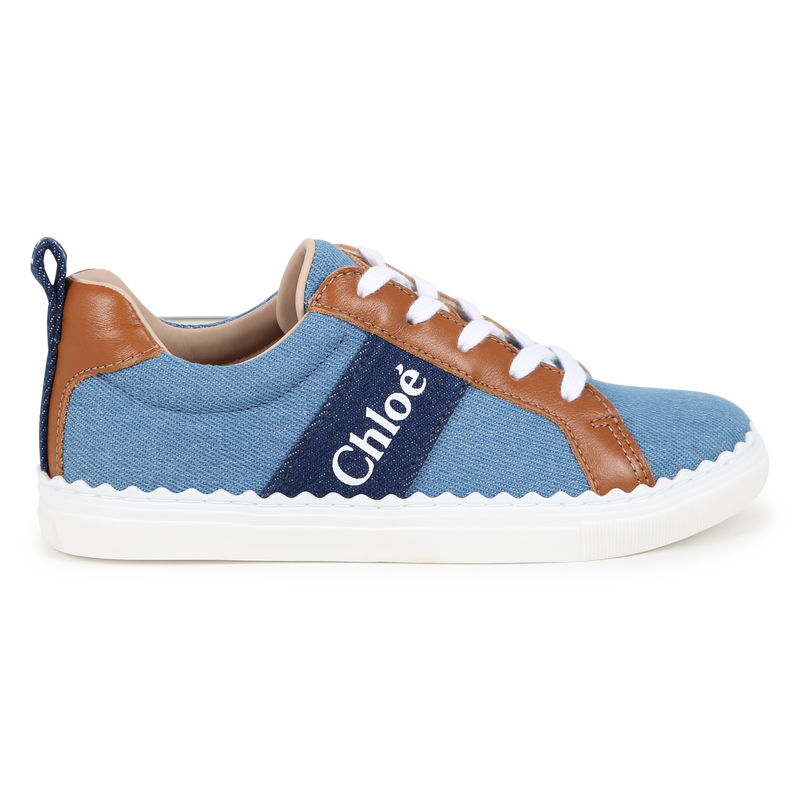 Denim Lace-Up Sneakers CHLOE 
                    GIRL