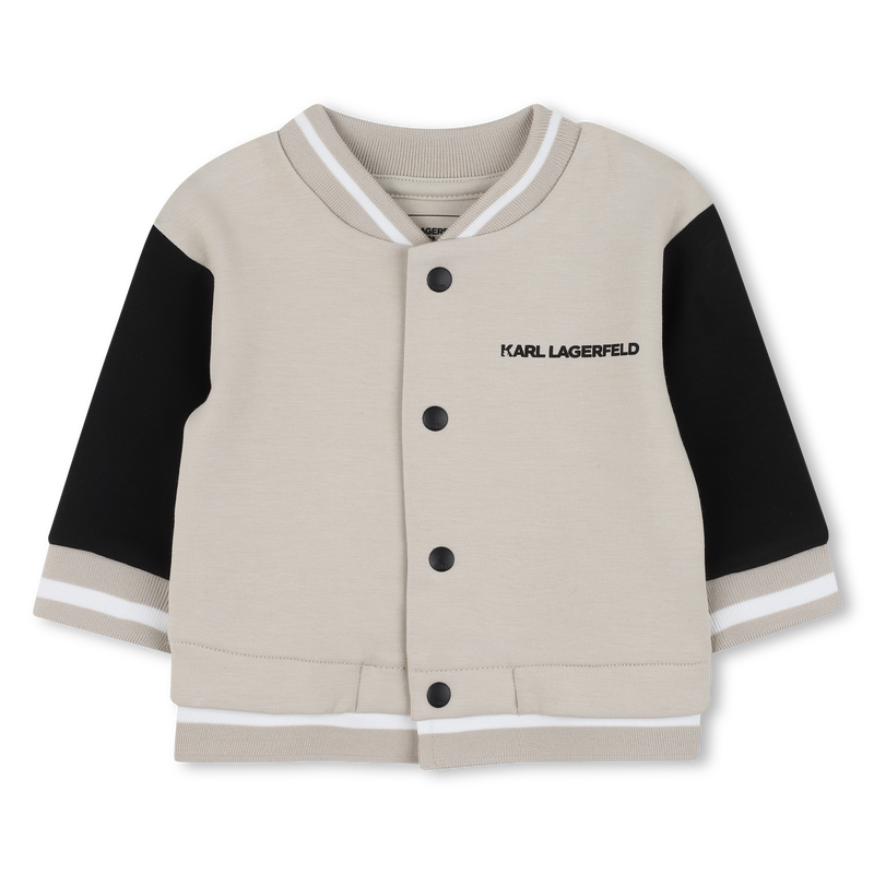 Cardigan and pants set in double jersey KARL LAGERFELD KIDS 
                    BOY