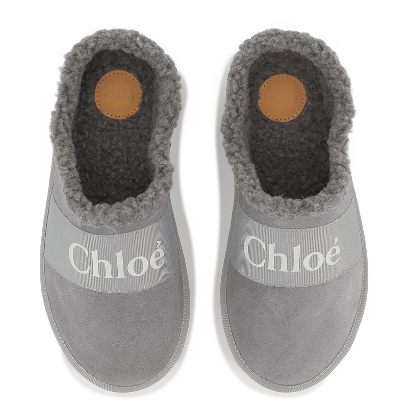 Cow suede leather slippers CHLOE 
                    GIRL