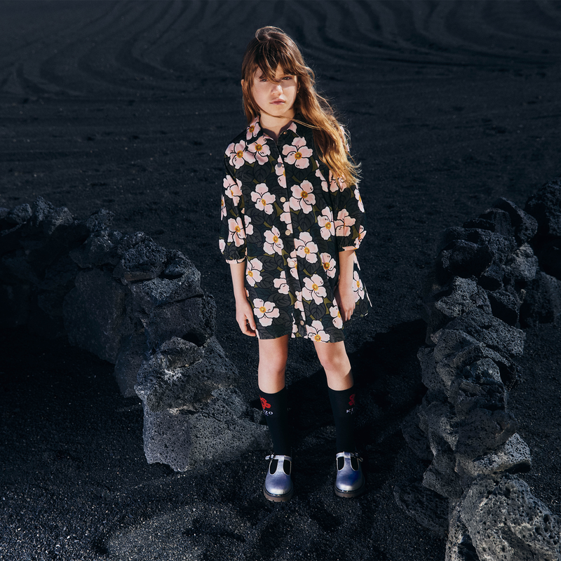 Long puff sleeve dress KENZO KIDS 
                    GIRL