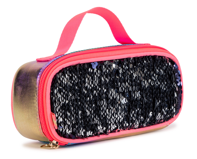 Sequin changing pouch outlet