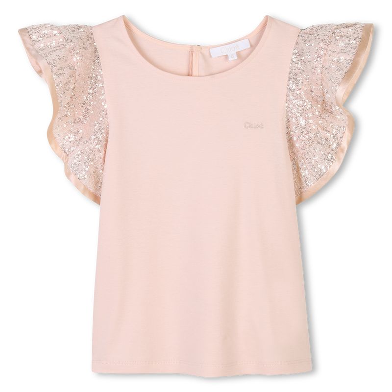 Sequin and frill T-shirt CHLOE 
                    GIRL